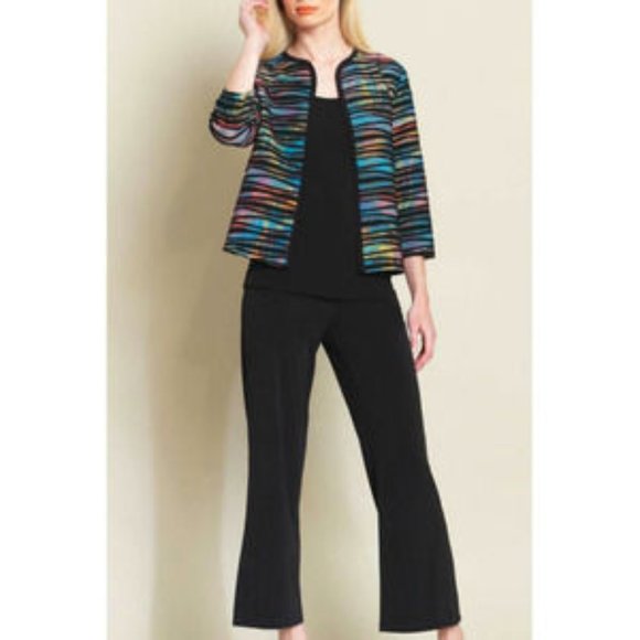 Clara Sun Woo Jackets & Blazers - NWT Clara Sun Woo Multi Colored Textured Bolero Style Jacket Size Large